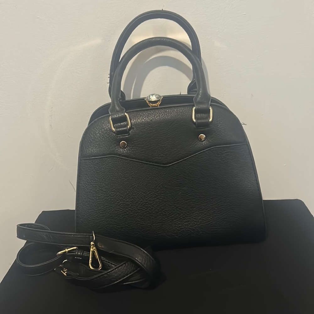 Black Charming Charlie Knob Handbag